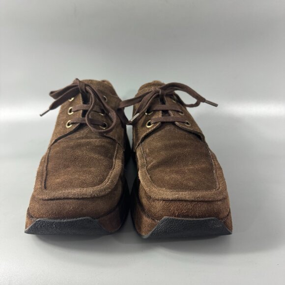 STEPHANE KELIAN Paris Brown Suede Leather Lace-up Shoes - Picture 3 of 12